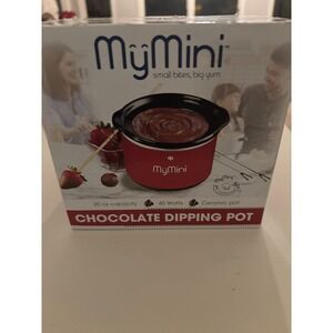 MyMini Chocolate Dipping Pot 20oz Electric Fondue Set Red MCDWM20RD NEW